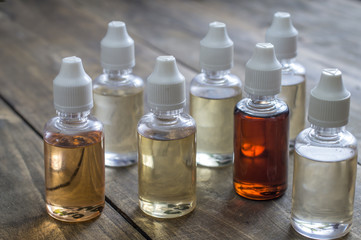 Different re-fill bottles for e-cigarettes