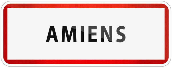 City of Amiens Traffic Sign in France Illustration