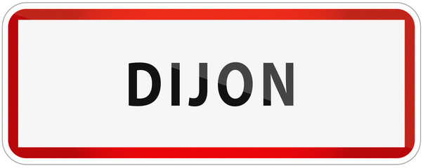 City of Dijon Traffic Sign in France Illustration