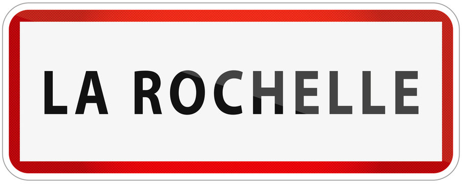 City of La Rochelle Traffic Sign in France Illustration