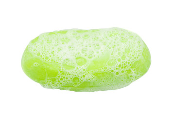 green soap with foam