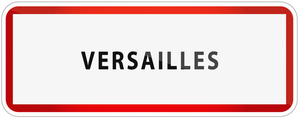 City of Versailles Traffic Sign in France Illustration