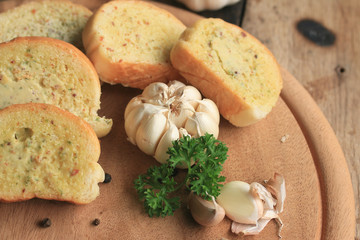 Bread garlic with butter