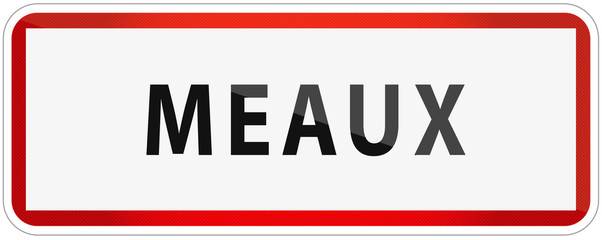 City of Meaux Traffic Sign in France Illustration