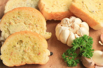 Bread garlic with butter