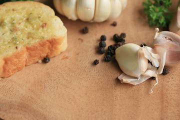 Bread garlic with butter