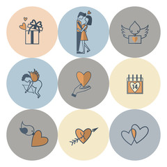 Happy Valentines Day Icons