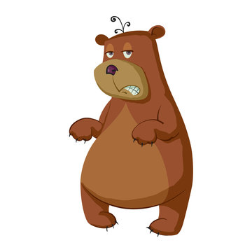 sleepy bear cartoon