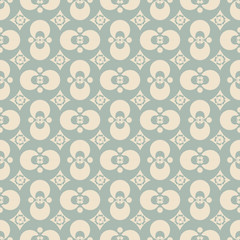 Elegant antique background image of round kaleidoscope flower pattern.
