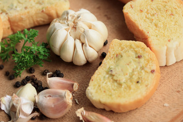 Bread garlic with butter