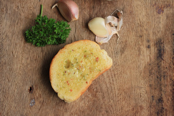 Bread garlic with butter