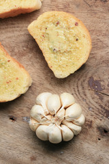 Obraz na płótnie Canvas Bread garlic with butter