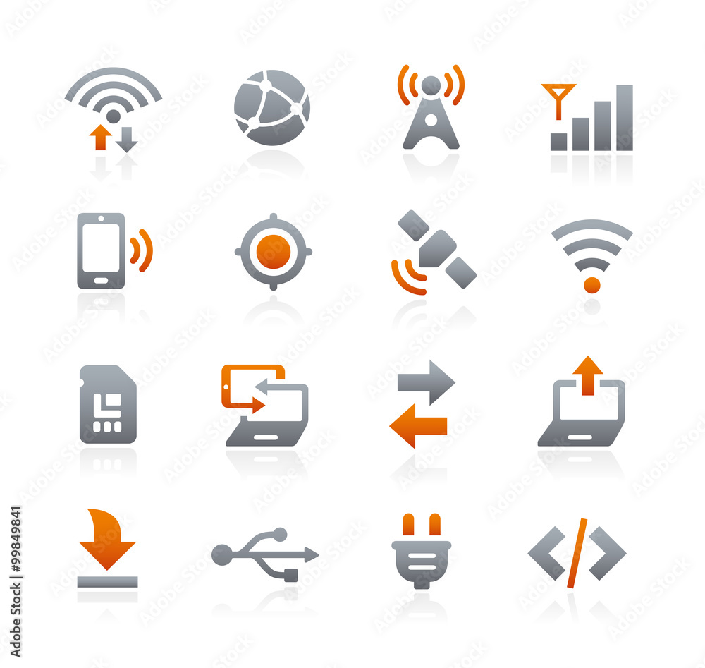 Poster web and mobile icons 6 -- graphite series