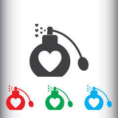 Perfume with heart icon