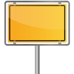 Ortseingangsschild Ortsschild - ohne Text