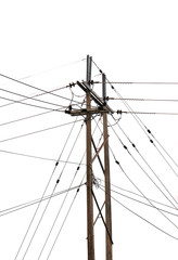 Fototapeta premium High voltage post or power transmission line tower