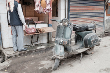 Old motocycle, India
