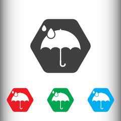 Umbrella icon for web and mobile
