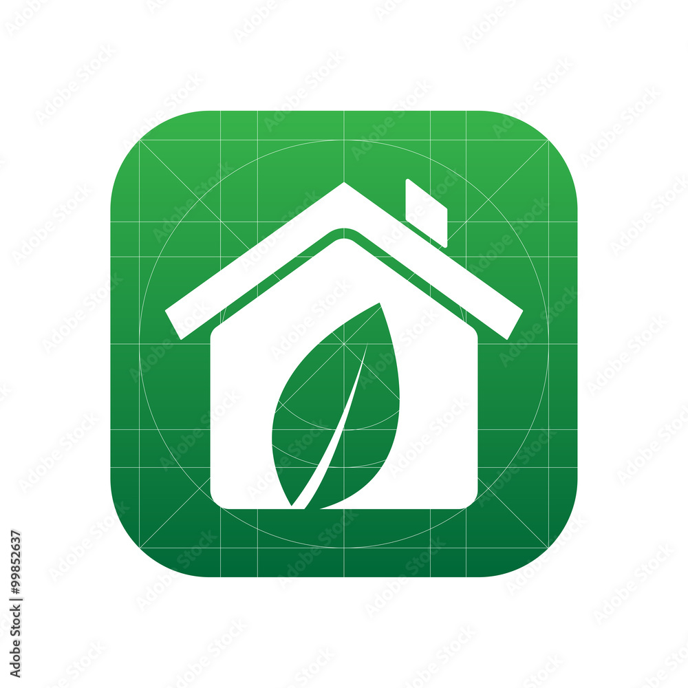 Wall mural eco house icon for web and mobile