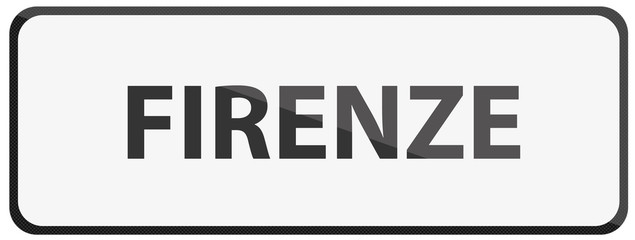 City of Firenze Traffic Sign in Italy Illustration