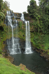 PAKSE, LAOS -  Tad yuang waterfall  at the Bolaven Plateau