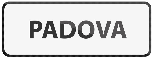 City of Padova Traffic Sign in Italy Illustration