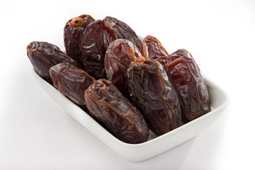 Date Palm on White Background