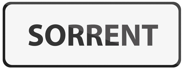 City of Sorrent Traffic Sign in Italy Illustration