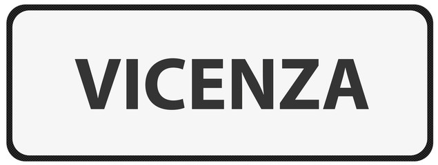 City of Vicenza Traffic Sign in Italy Illustration