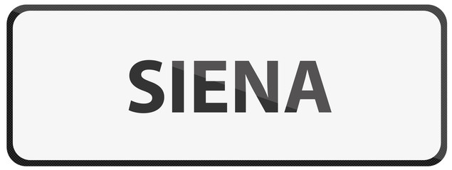 City of Siena Traffic Sign in Italy Illustration