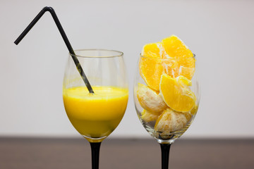 Glass of fresh orange juice