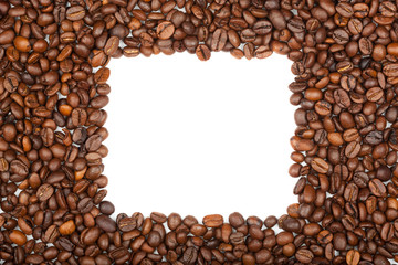 Fframe of coffee beans for the photos