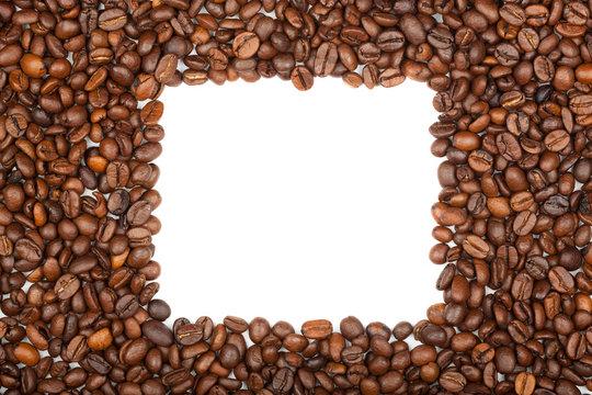 Fframe of coffee beans for the photos