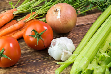 Ingredients for minestone soup.