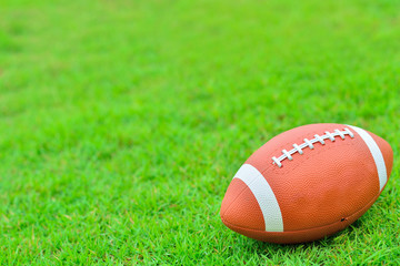 Fototapeta premium American Football Close up on Field,Select focus.