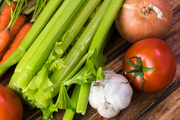 Ingredients for minestone soup.