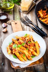 Italian penne pasta