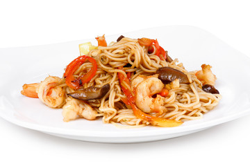 Noodles with shrimp