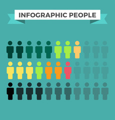 Human vector icons infographic design elements
