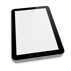 Tablet PC on white