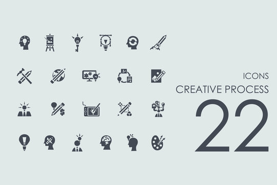 Set Of Creative Process Icons