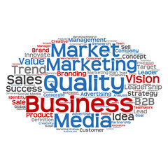 Conceptual business marketing word cloud