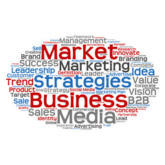 Fototapeta premium Conceptual business marketing word cloud