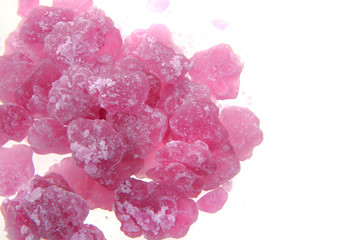 violet candies isolated