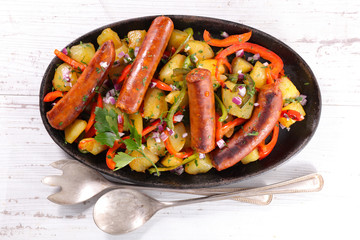 sausage and vegetable