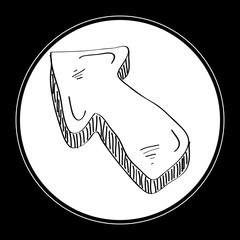 Simple doodle of an arrow