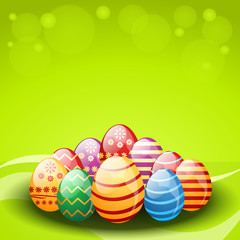 Fototapeta na wymiar Vector decorated easter eggs