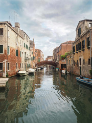 Fototapeta na wymiar Venice, Italy, Grand Canal and historic tenements