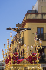 paso de misterio de la hermandad de san Bernardo en la semana santa de Sevilla