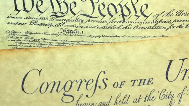 Constitution of United States Historical Document - We The People Bill of Rights